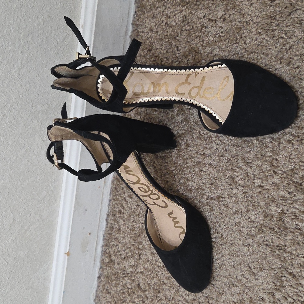 Sam Edelman Black Ankle Strap Heels